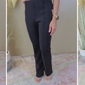 NWT Tribal Pull On Ankle Pant Solid Black L XL